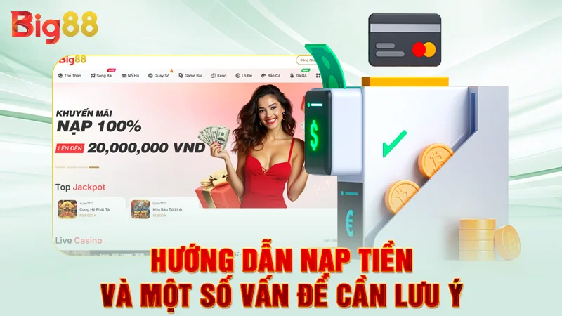 Hướng Dẫn Nạp Tiền Big88 - Thao Tác Quan Trọng Cần Nắm Vững 3 Hướng dẫn nạp tiền và một số vấn đề cần lưu ý
